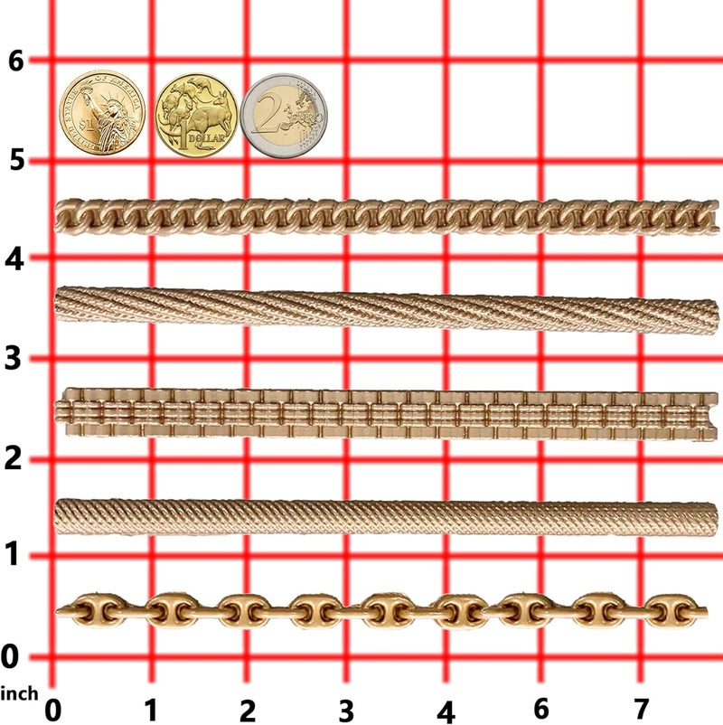 FUNSHOWCASE Chains Mold for Polyclay Air Dry Clay Plaster, 4719, 6 Trimmings #4719 - Image 4